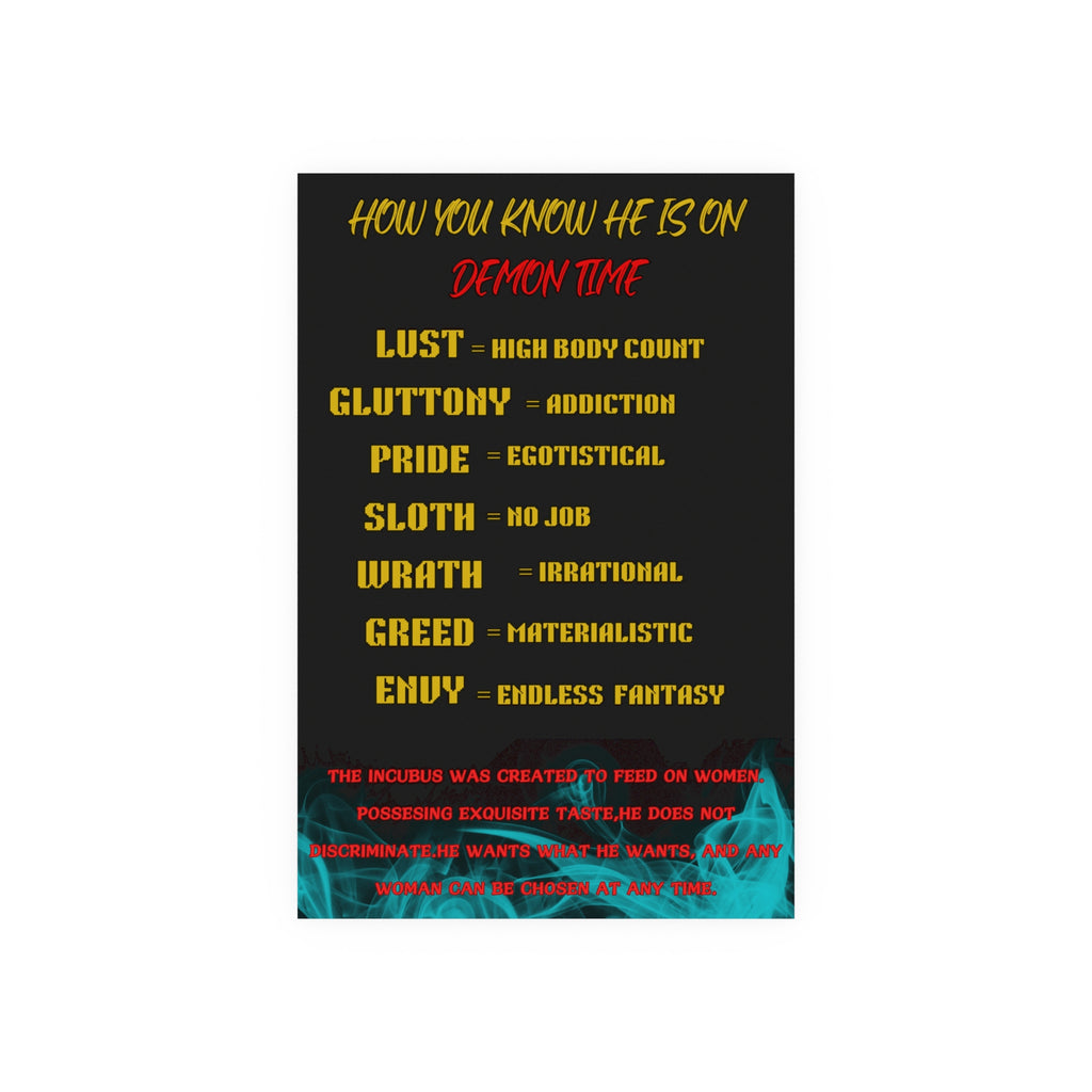 Seven Deadly Sins Poster Satin/Matte Poster
